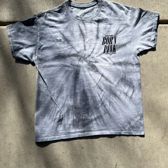 BlackPink - Born Pink World Tour - Gray Tie-Dye T-Shirt Size L - Picture 4 of 8